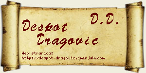 Despot Dragović vizit kartica